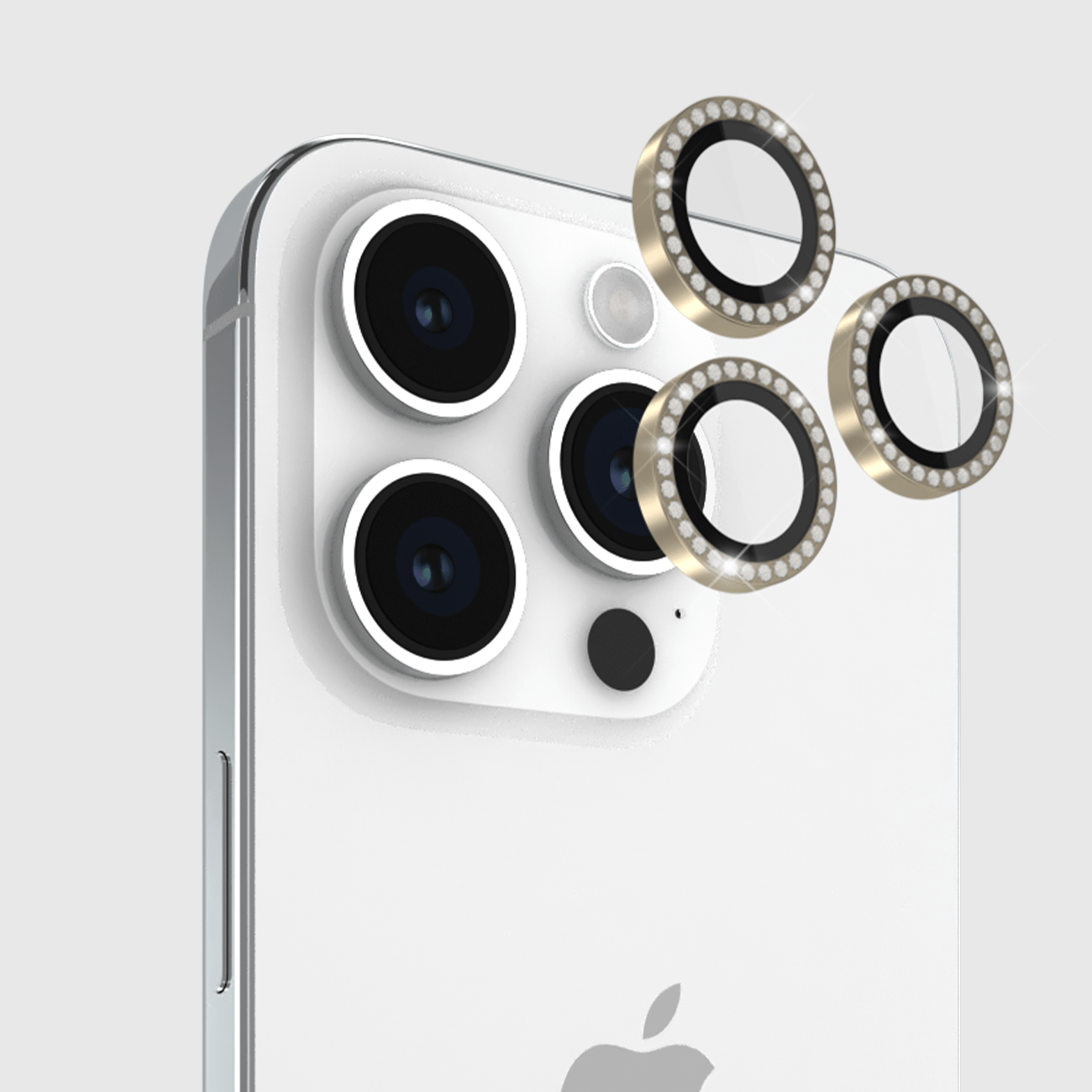 kate spade new york Aluminum Ring Camera Lens Protector Set in Stone Gold - iPhone 14 Pro / Pro Max