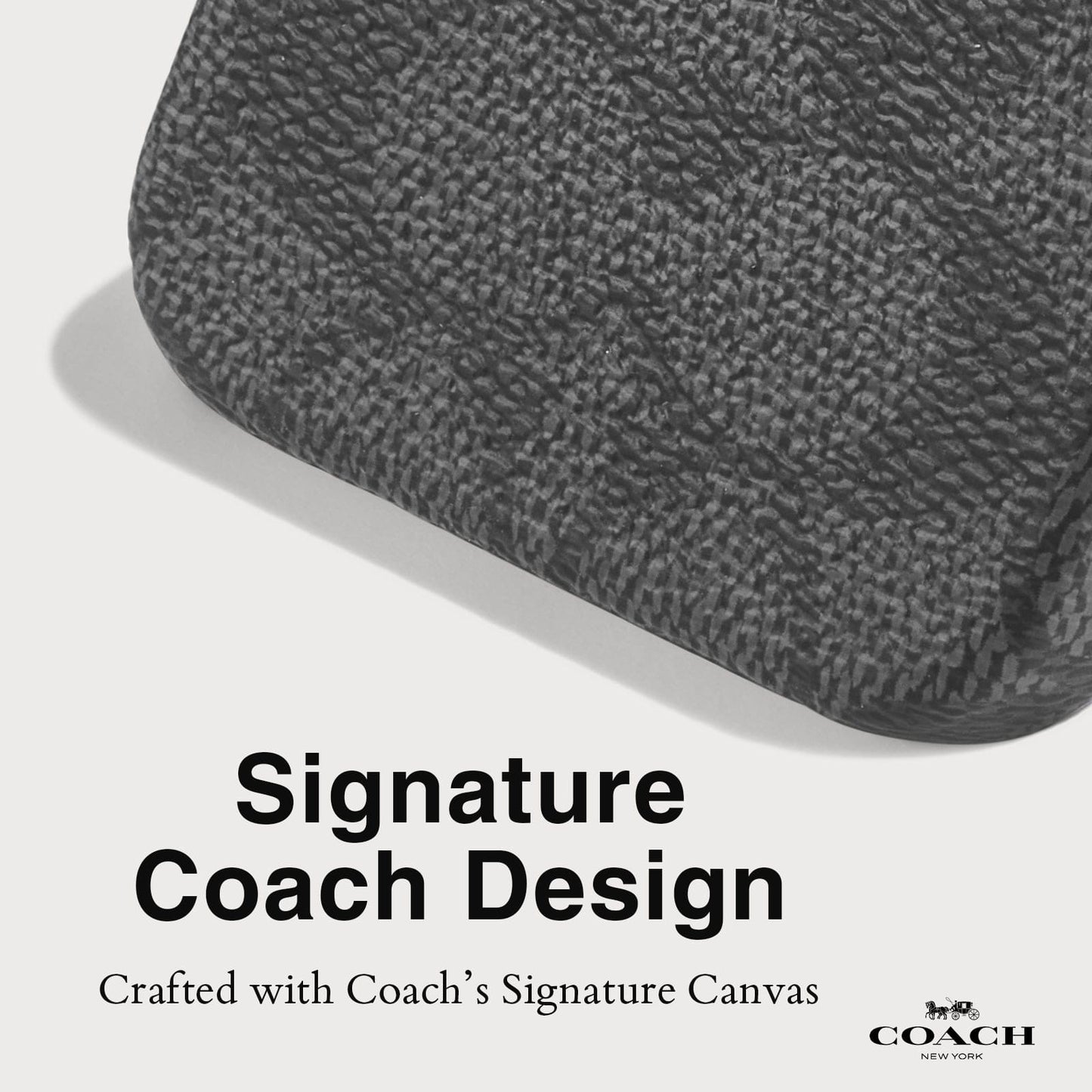 Coach Slim Wrap Signature Canvas Charcoal - iPhone 16 Pro