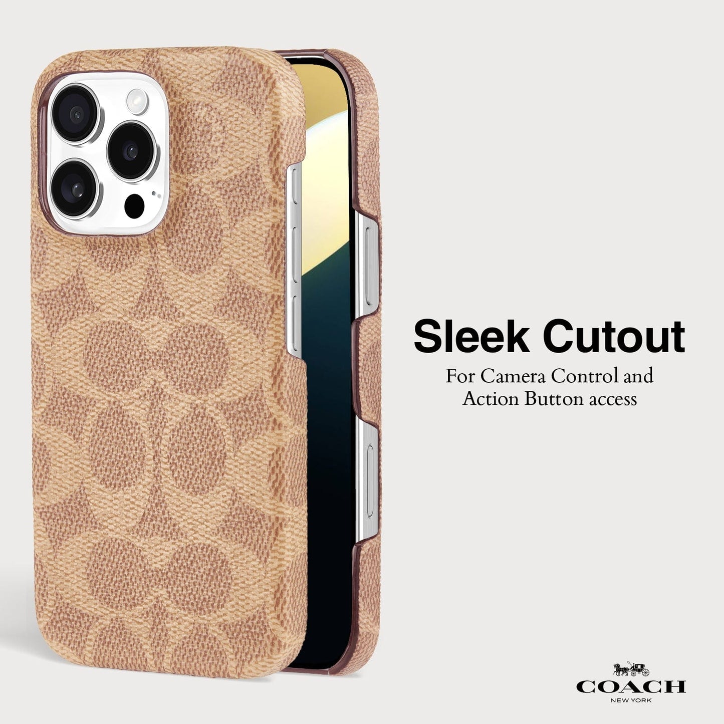 Coach Slim Wrap Signature Canvas Tan - iPhone 16 Pro