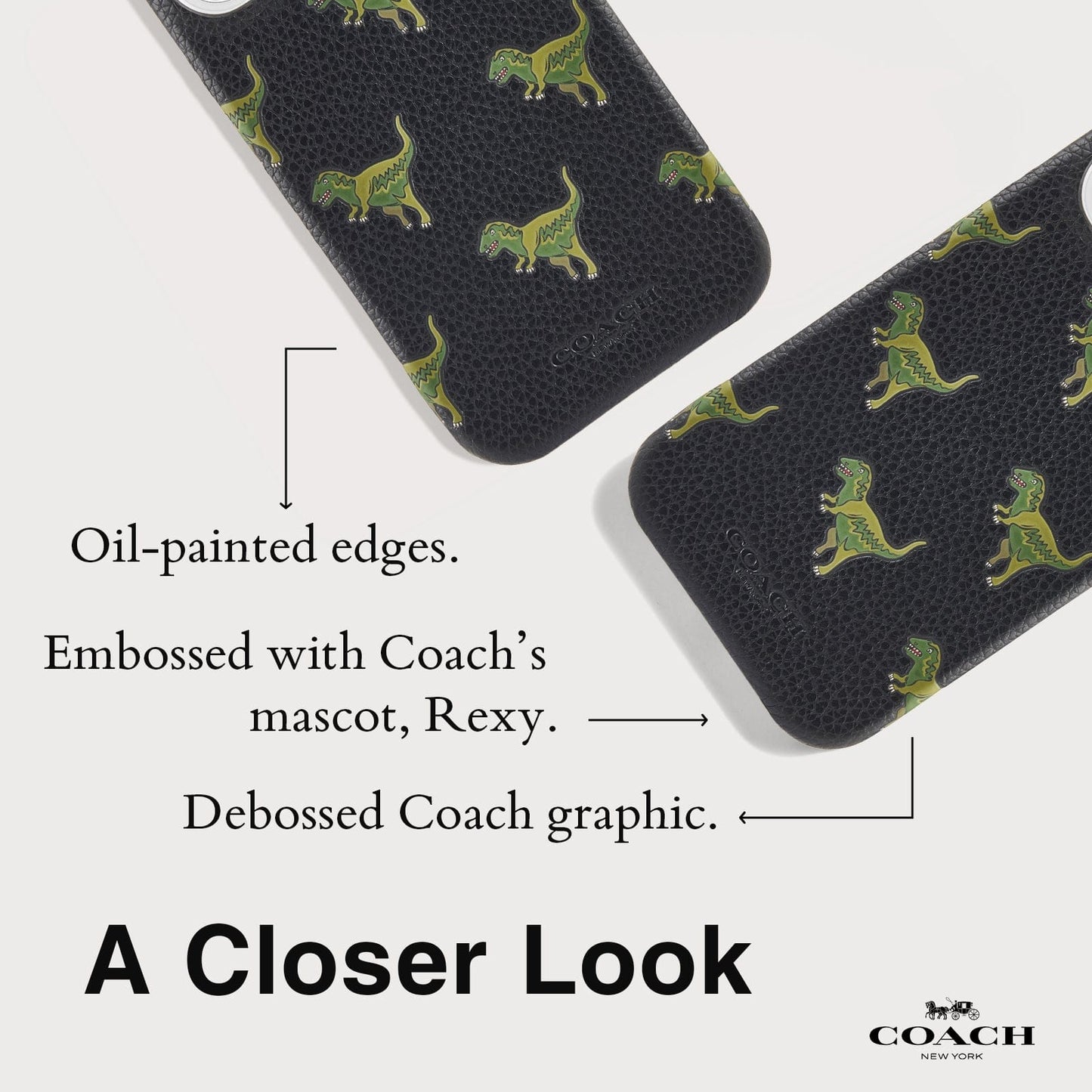 Coach Leather Slim Wrap Signature Repeat Rexy - iPhone 16