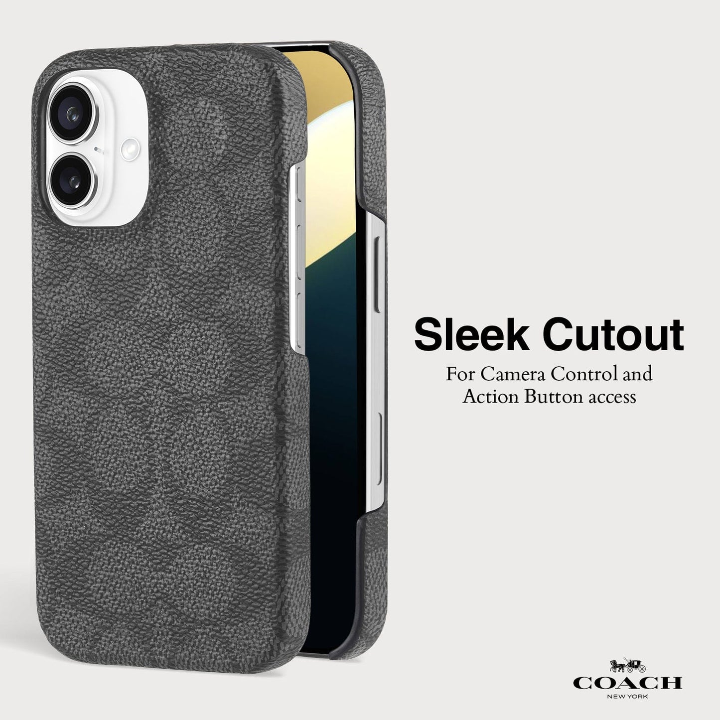 Coach Slim Wrap Signature Canvas Charcoal - iPhone 16
