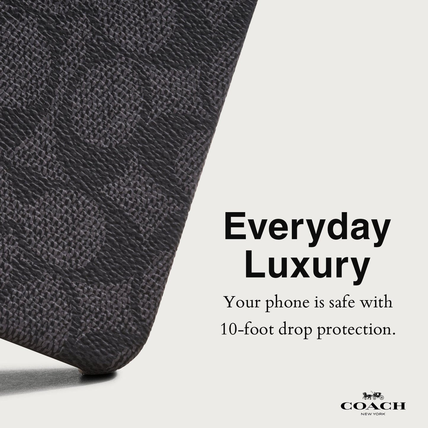 Coach Slim Wrap Signature Canvas Charcoal - iPhone 15 Pro