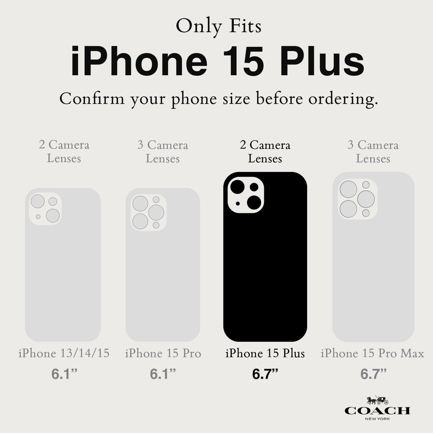 Coach Slim Wrap Signature Canvas Charcoal - iPhone 15 Plus