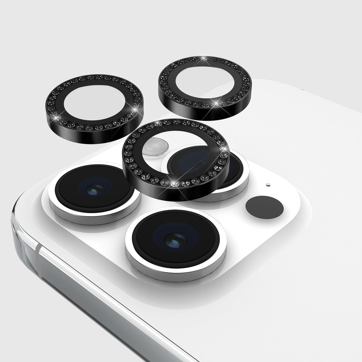 kate spade new york Aluminum Ring Camera Lens Protector Set in Stone Nightfall - iPhone 15 Pro / Pro Max