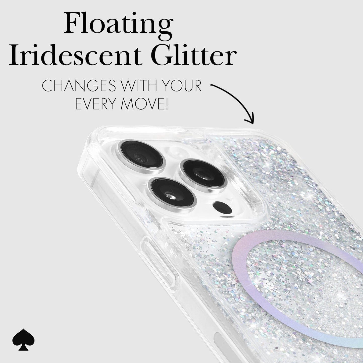 kate spade new york Liquid Glitter Opal Iridescent MagSafe - iPhone 15 Pro Max
