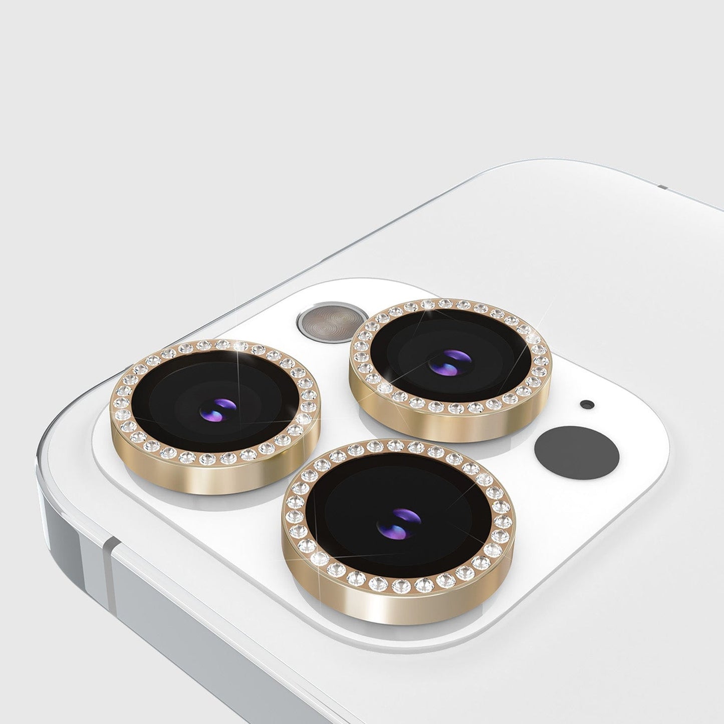 kate spade new york Aluminum Ring Camera Lens Protector Set in Stone Gold - iPhone 15 Pro / Pro Max
