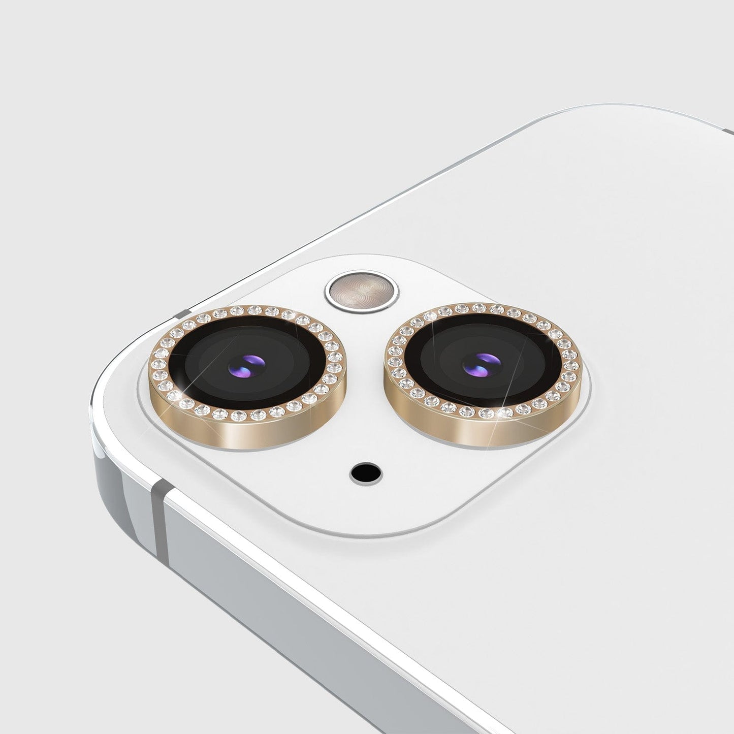 kate spade new york Aluminum Ring Camera Lens Protector Set in Stone Gold - iPhone 15 / 15 Plus