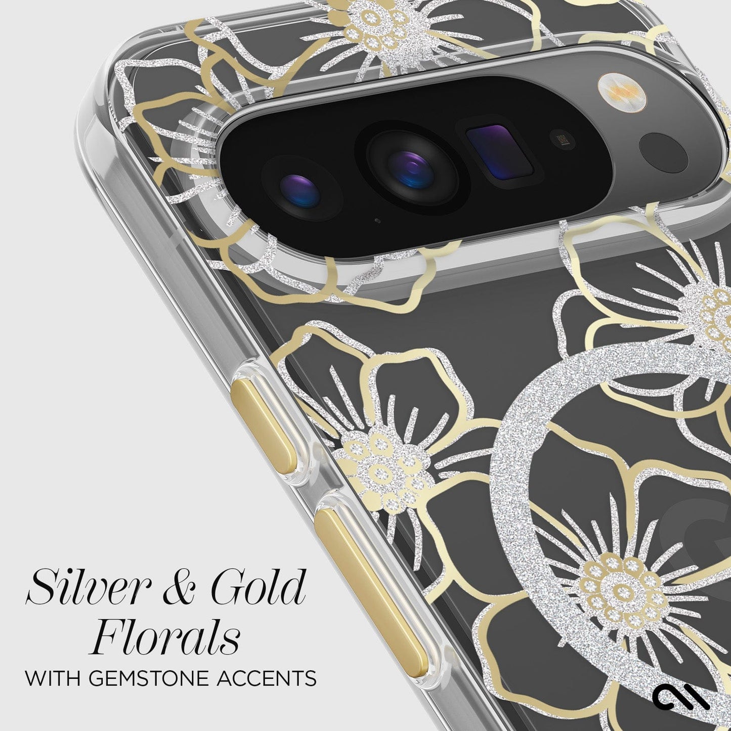 Floral Gems with Magnet - Pixel 10 Pro XL