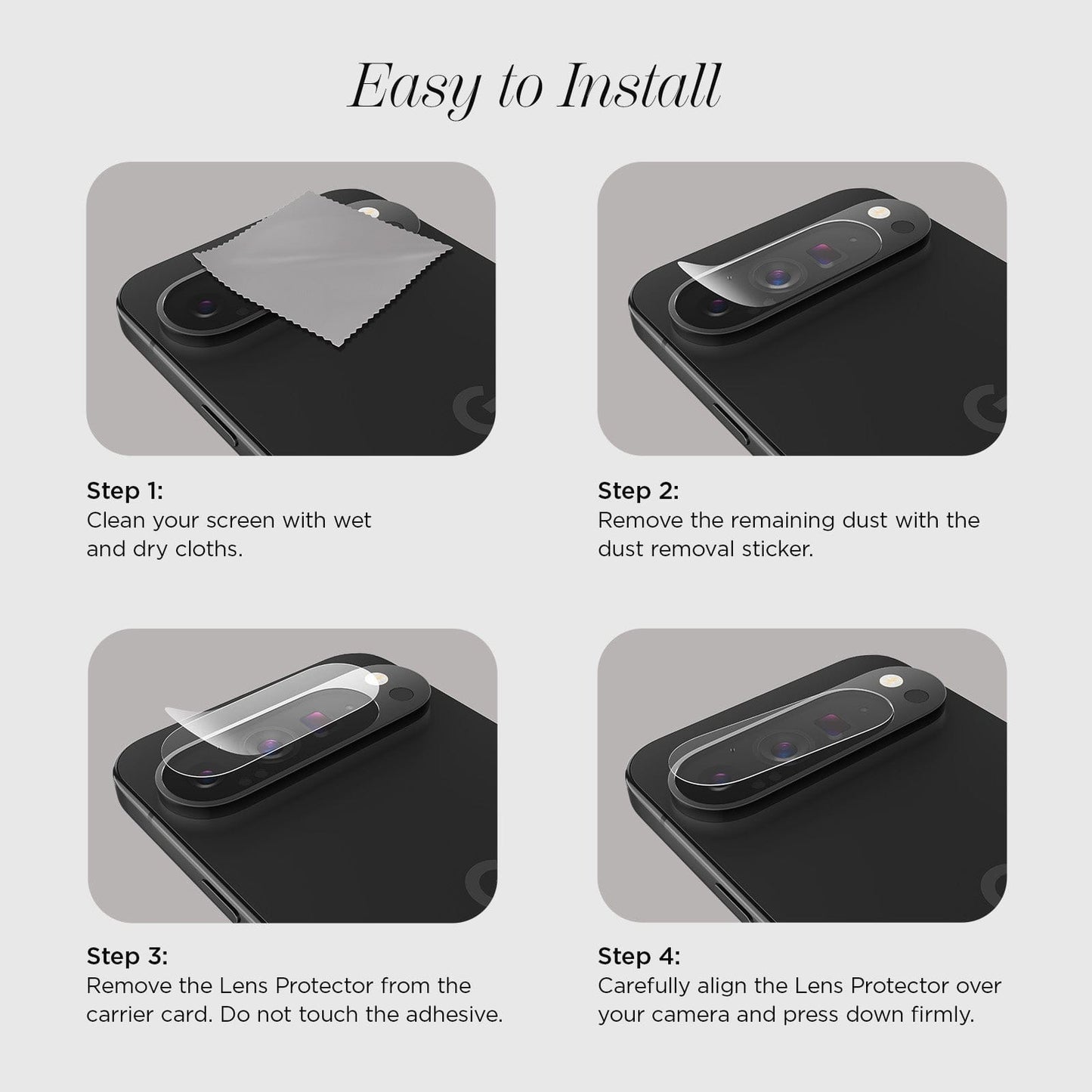 Glass Camera Lens Protector - Pixel 9 Pro XL