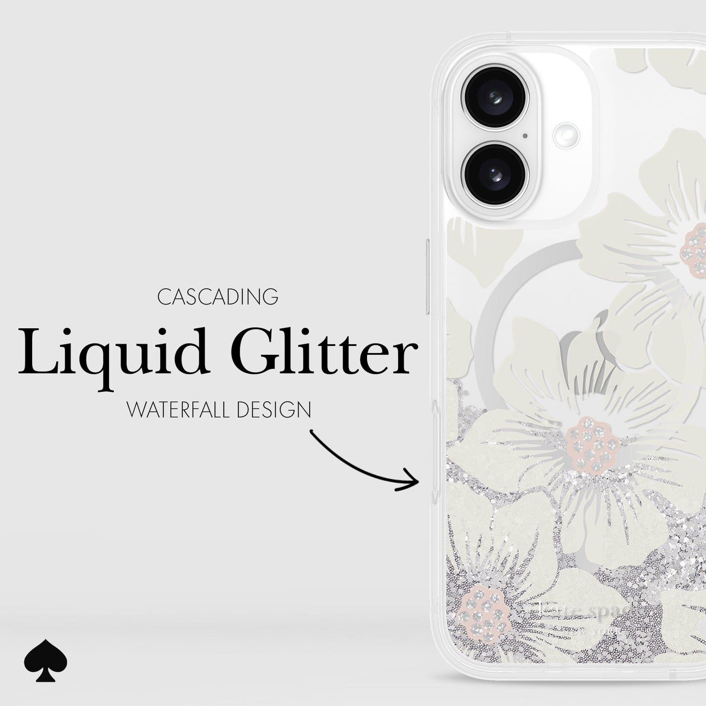 kate spade new york Liquid Glitter Hollyhock MagSafe - iPhone 16