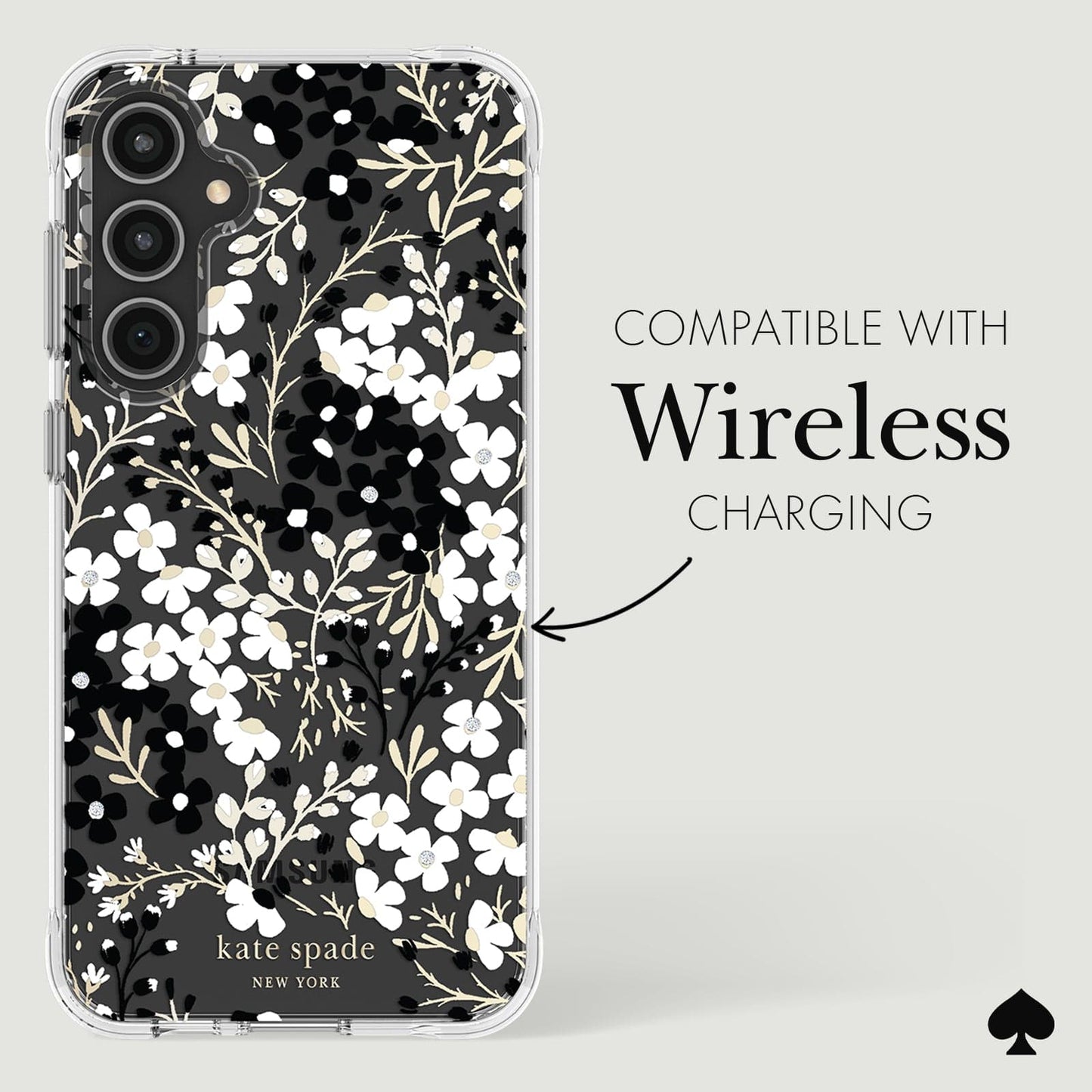 kate spade new york Multi Floral Black and White - Galaxy S23 FE