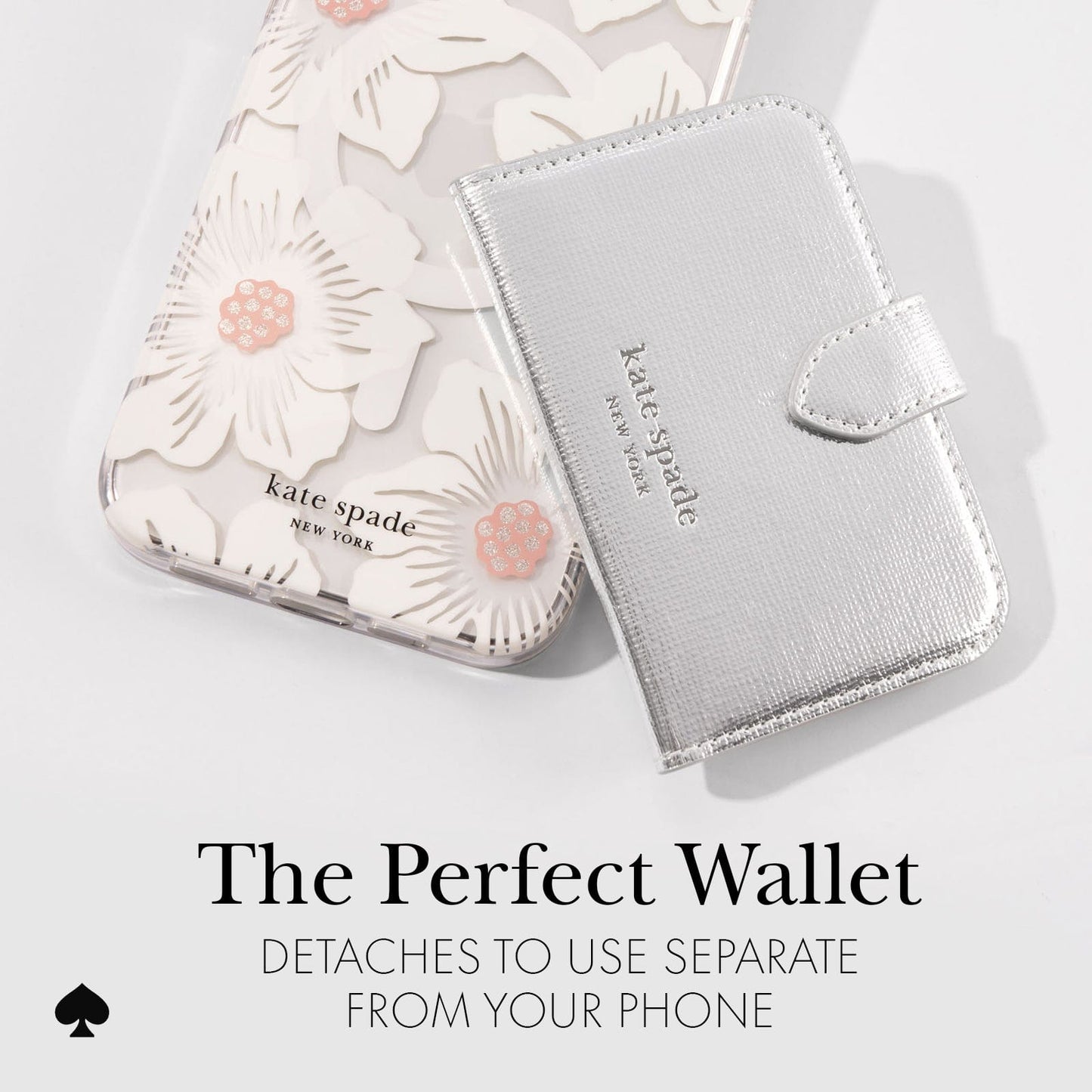 kate spade new york Metallic Silver Morgan MagSafe Wallet