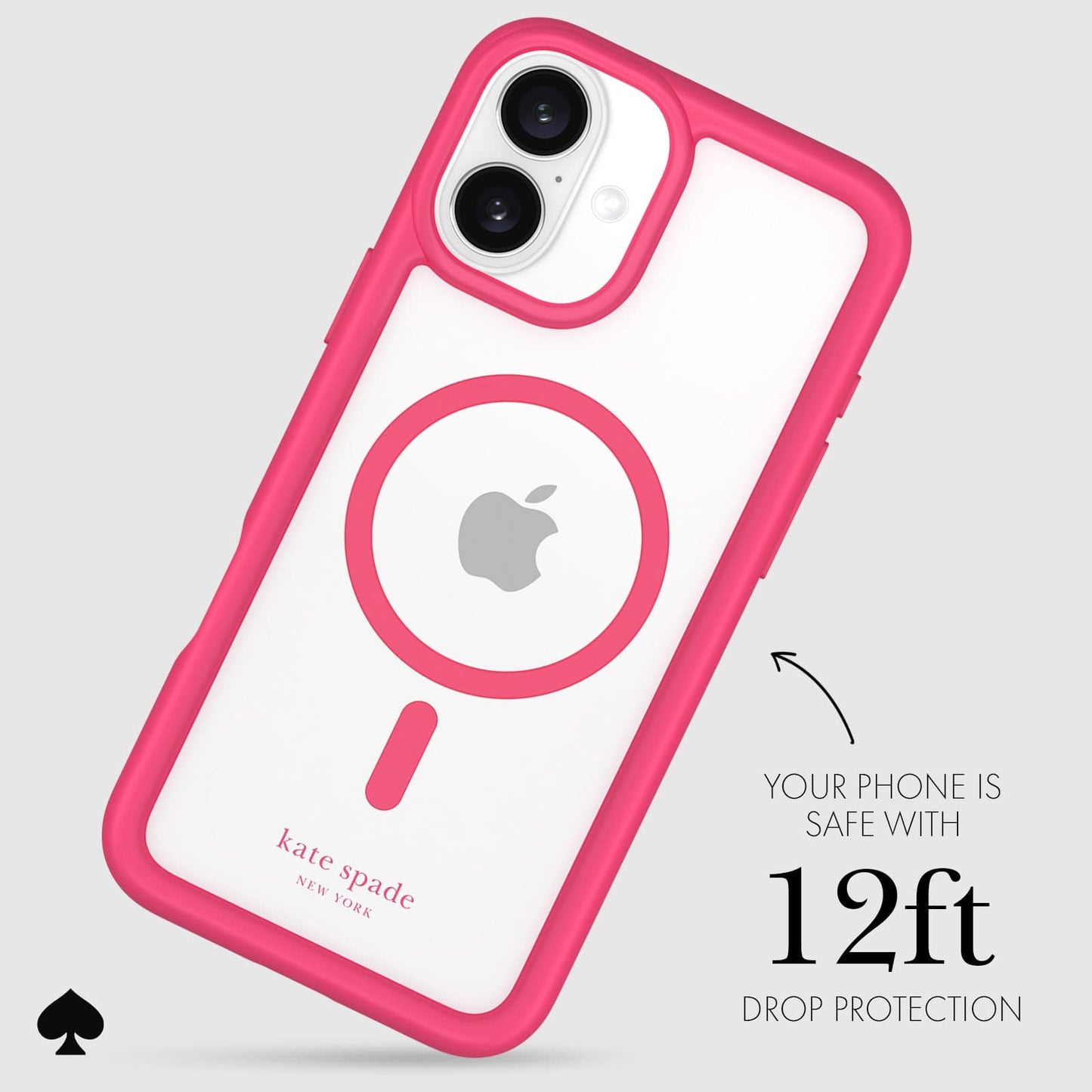 kate spade new york Ultra Protective Pom Pom Pink MagSafe - iPhone 16 Plus