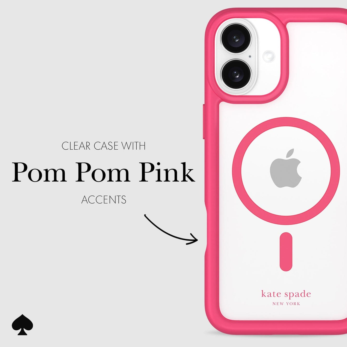 kate spade new york Ultra Protective Pom Pom Pink MagSafe - iPhone 16 Plus