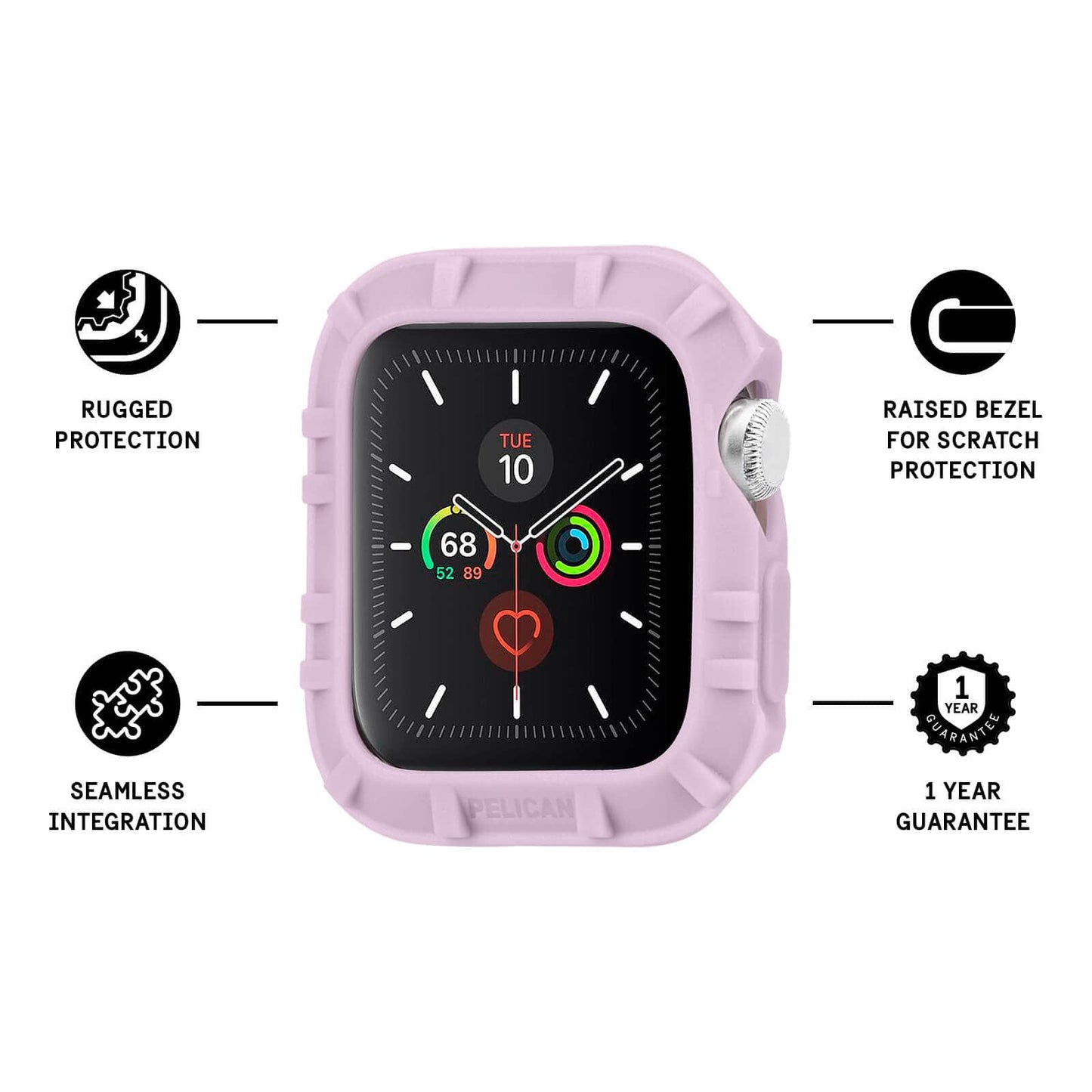 Pelican Protector Bumper (Mauve Purple) - Apple Watch 38-40mm