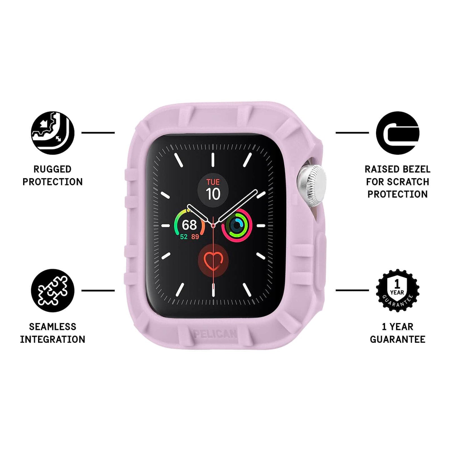 Pelican Protector Bumper (Mauve Purple) - Apple Watch 42-44mm