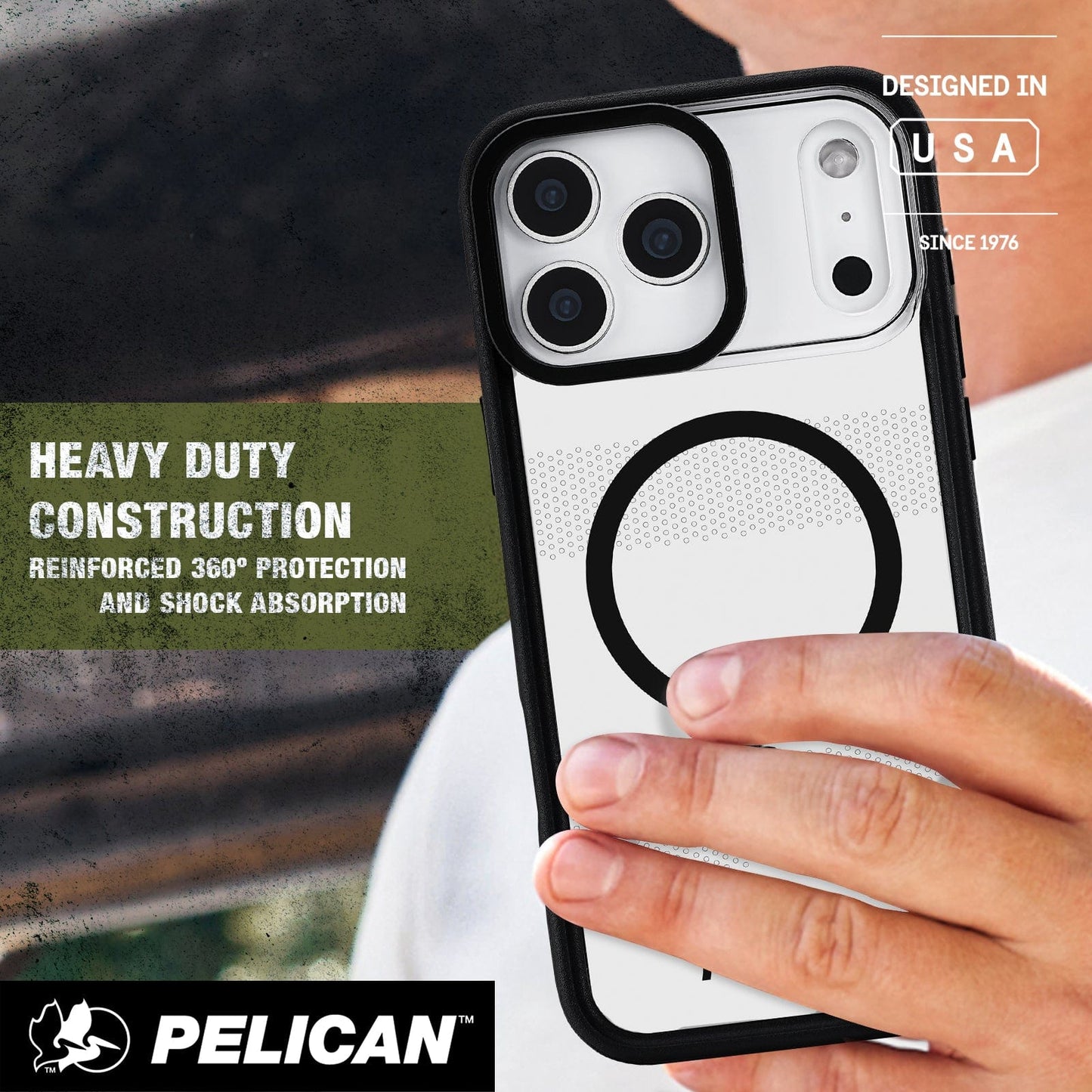 Pelican Protector Clear MagSafe w/ Camera Stand - iPhone 17 Pro Max