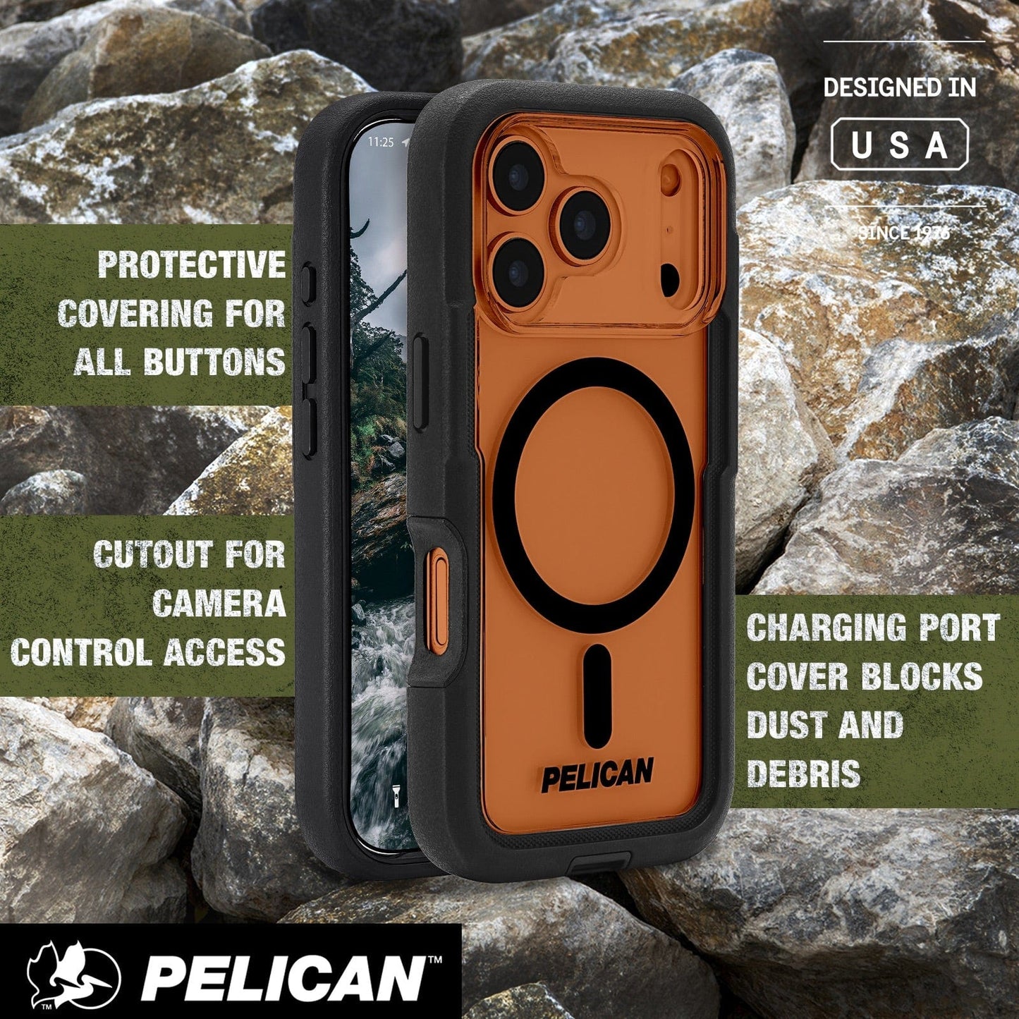 Pelican Voyager Clear/ Black MagSafe - iPhone 17 Pro