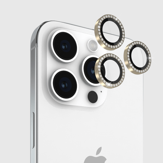 kate spade new york Aluminum Ring Camera Lens Protector Set in Stone Gold - iPhone 14 Pro / Pro Max