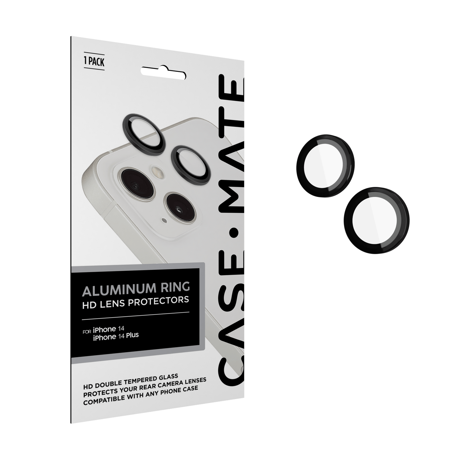 Aluminum Ring Camera Lens Protector (Black) - iPhone 14 / 14 Plus
