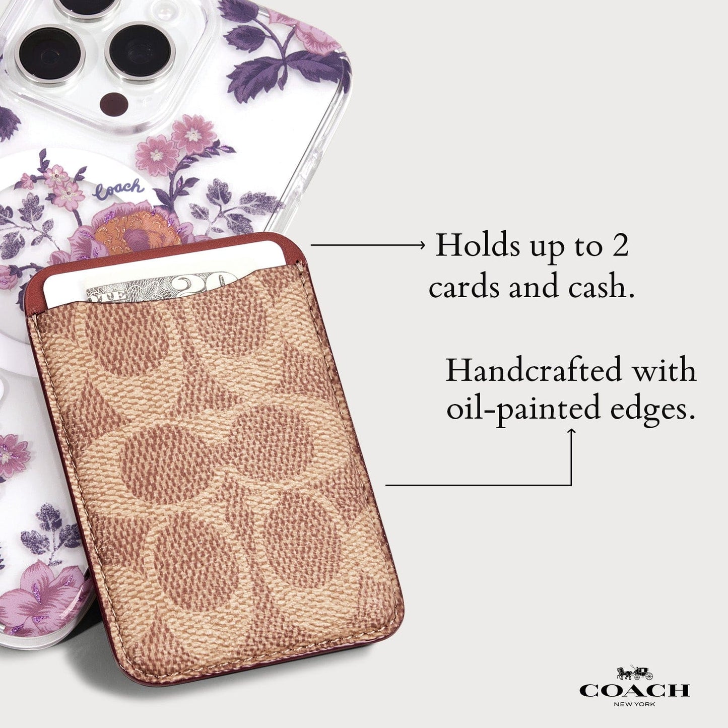 Coach Signature Tan MagSafe Wallet