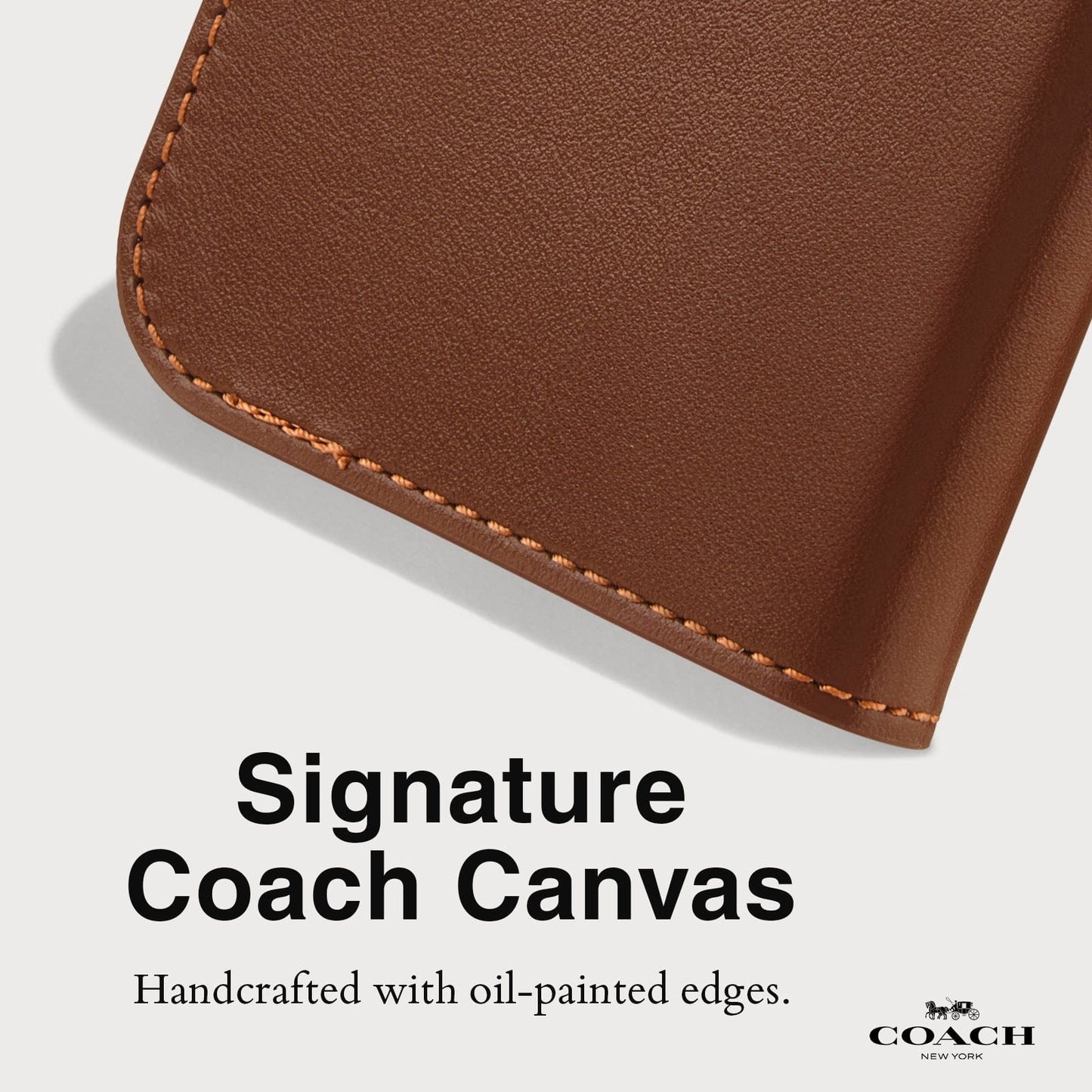 Coach Leather Folio Hazelnut - iPhone 16 Pro