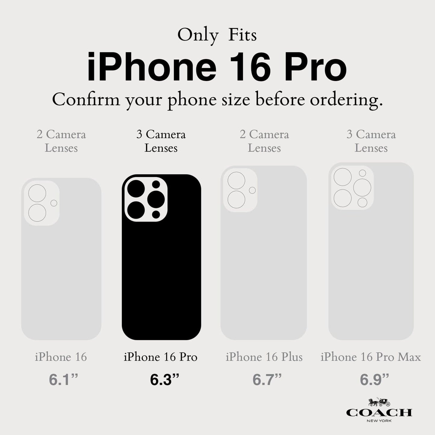 Coach Leather Folio Hazelnut - iPhone 16 Pro