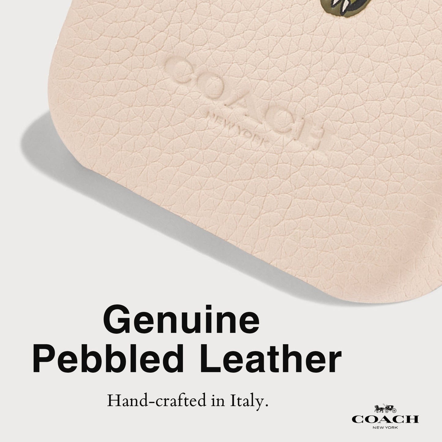 Coach Leather Slim Wrap Signature Ivory Rexy - iPhone 16 Pro