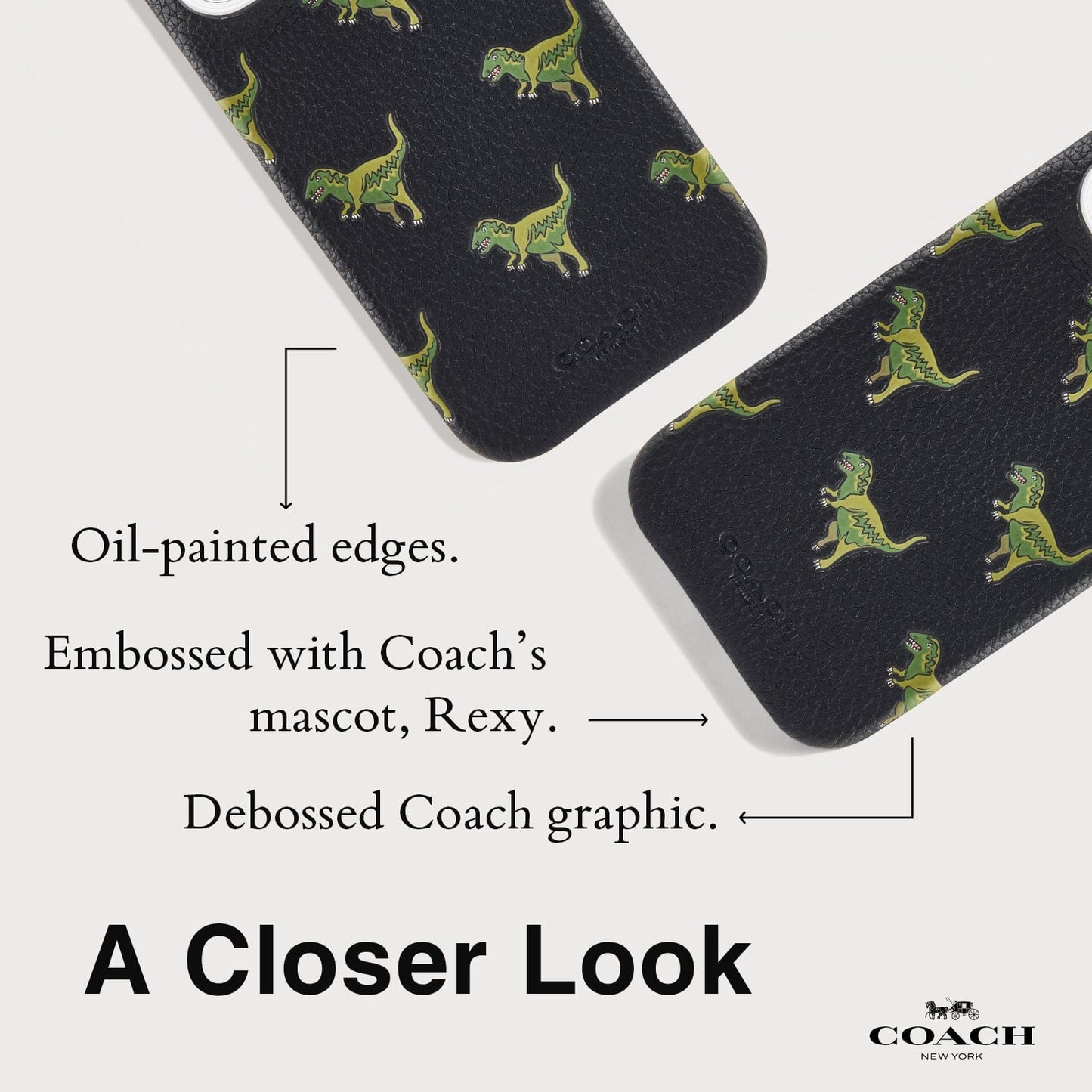 Coach Leather Slim Wrap Signature Repeat Rexy - iPhone 16 Pro