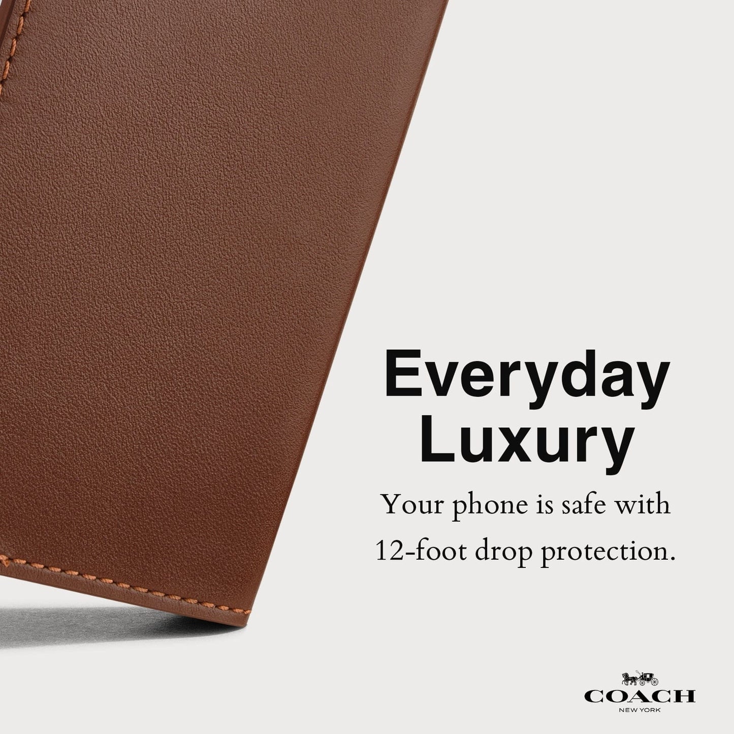 Coach Leather Folio Hazelnut - iPhone 16