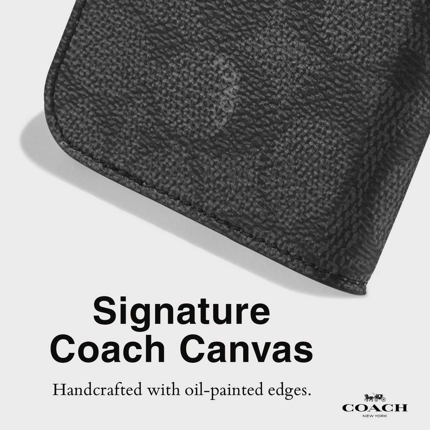 Coach Folio Signature Charcoal - iPhone 16
