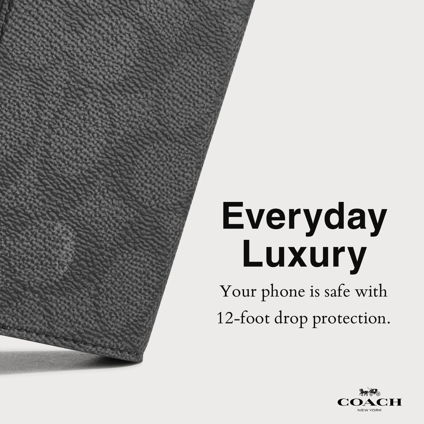 Coach Folio Signature Charcoal - iPhone 16
