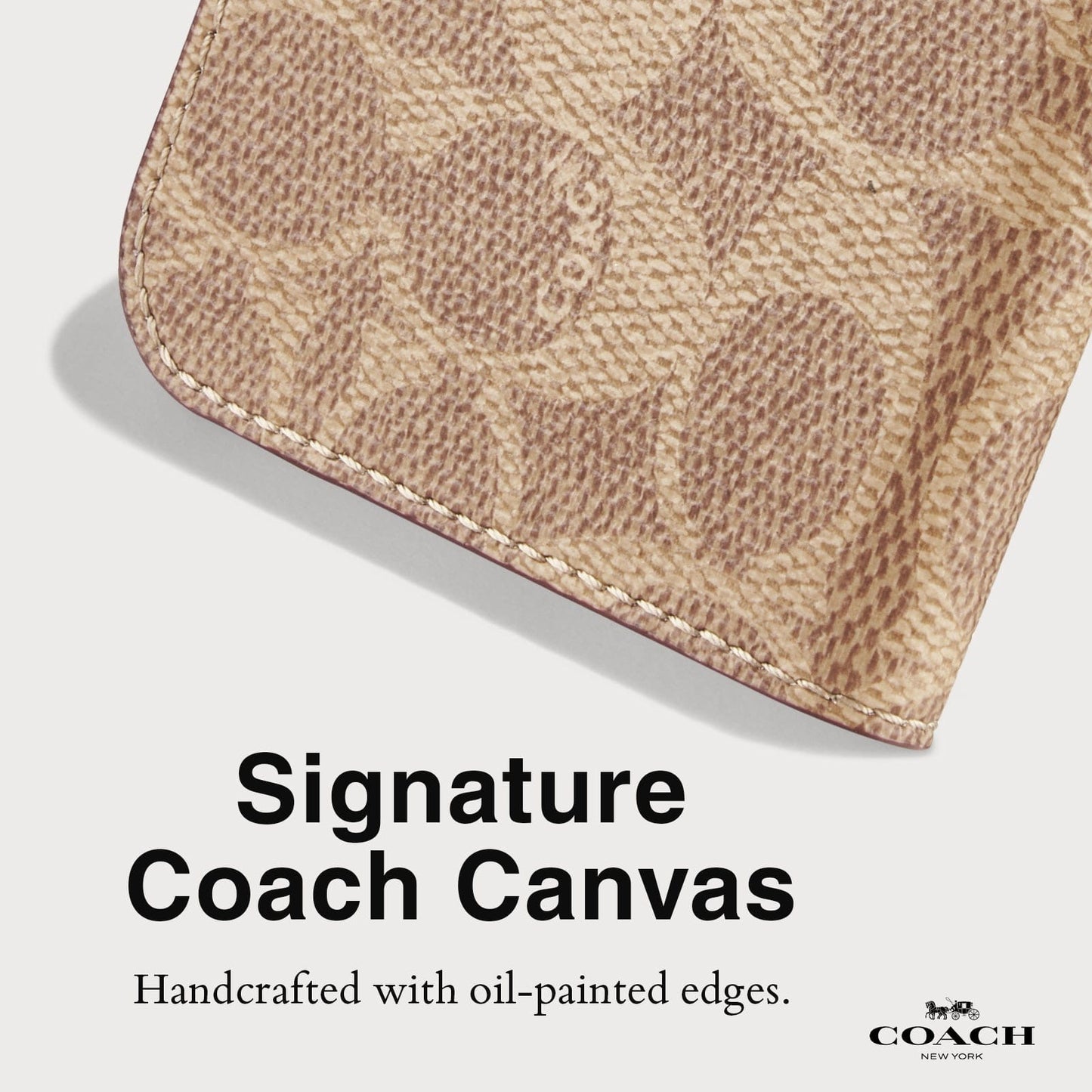 Coach Folio Signature Tan - iPhone 16