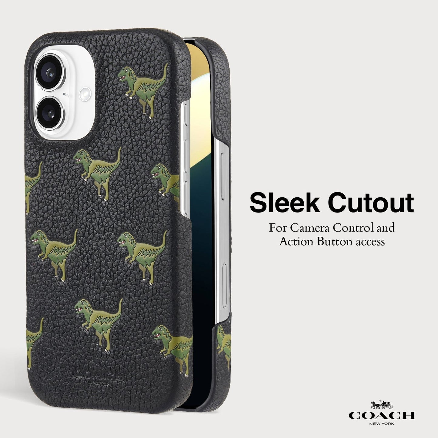 Coach Leather Slim Wrap Signature Repeat Rexy - iPhone 16