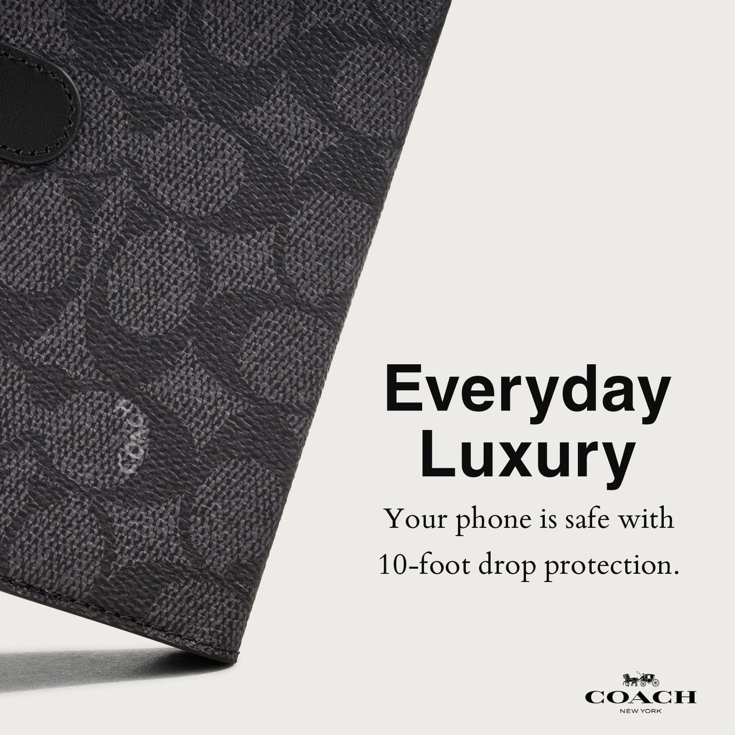 Coach Folio Signature Charcoal - iPhone 15 Pro