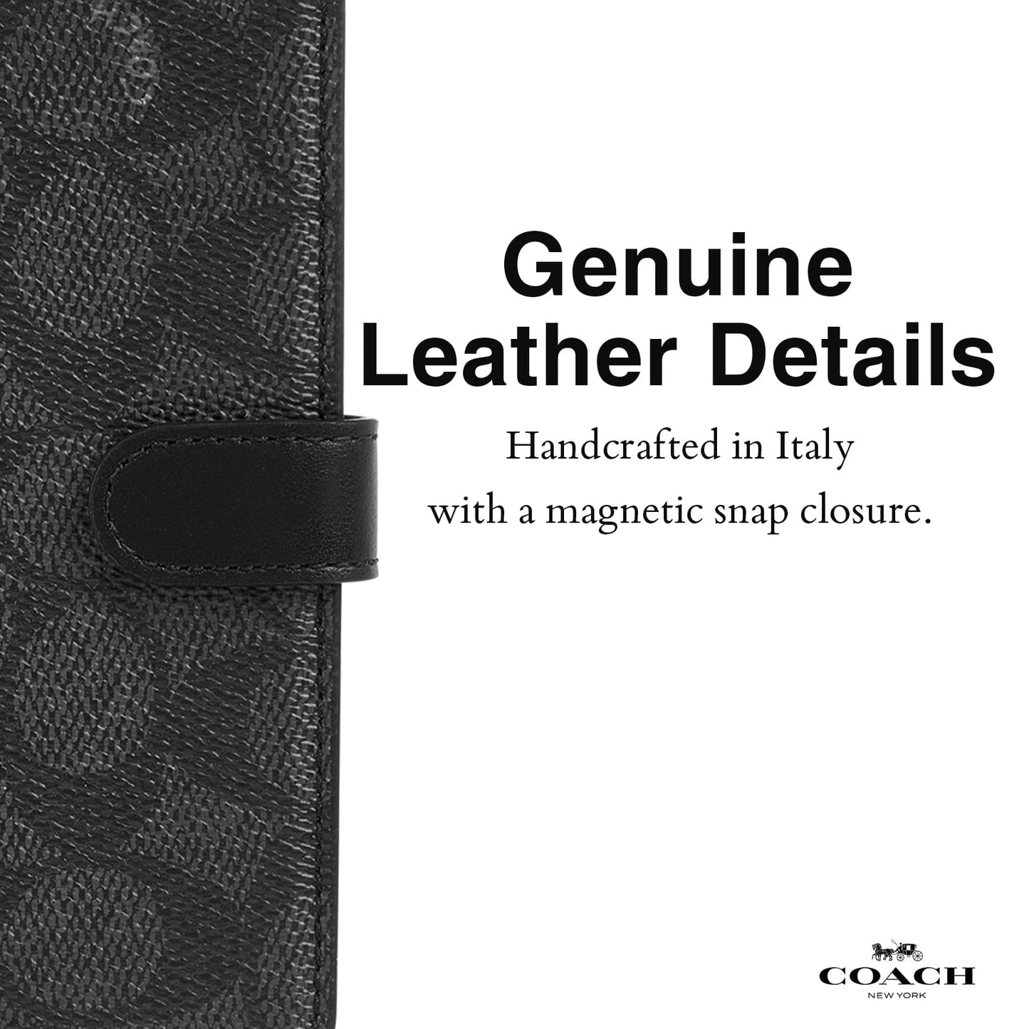 Coach Folio Signature Charcoal - iPhone 15 Pro