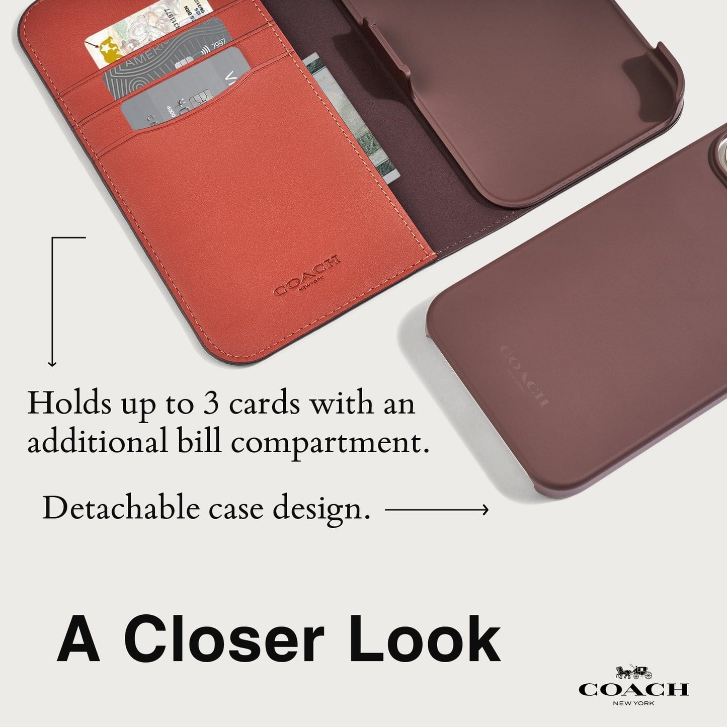 Coach Folio Signature Tan - iPhone 15 Pro