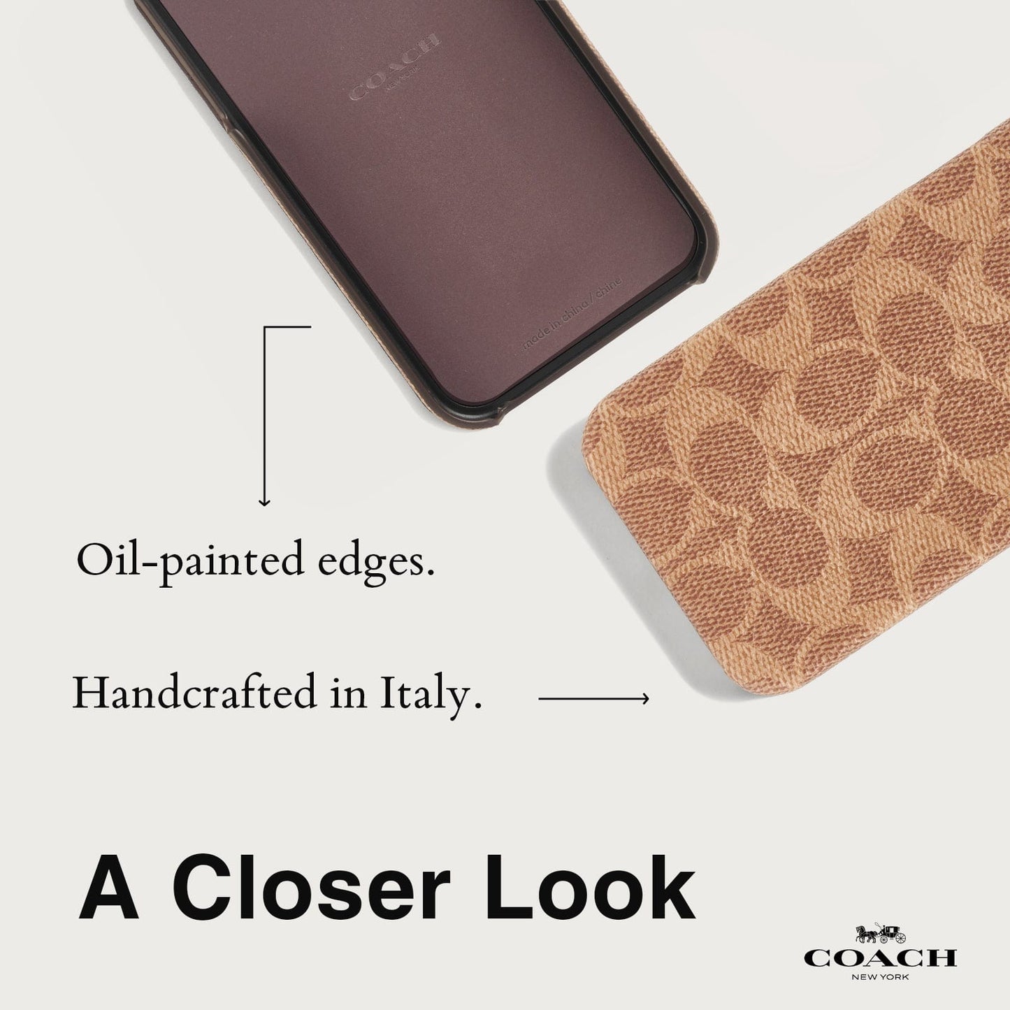 Coach Slim Wrap Signature Canvas Tan - iPhone 15 Plus
