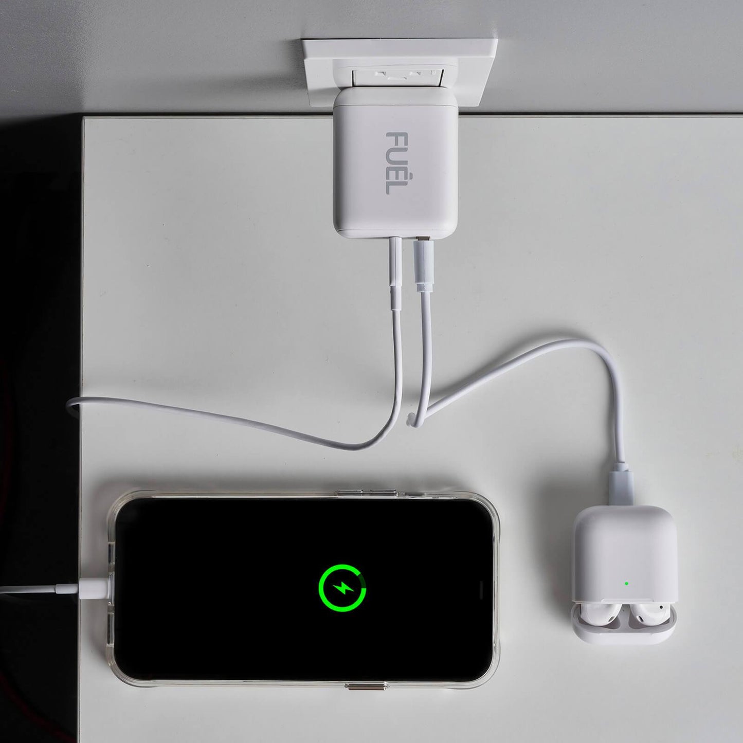 FUEL 32W Dual USB C/A Wall Charger - White