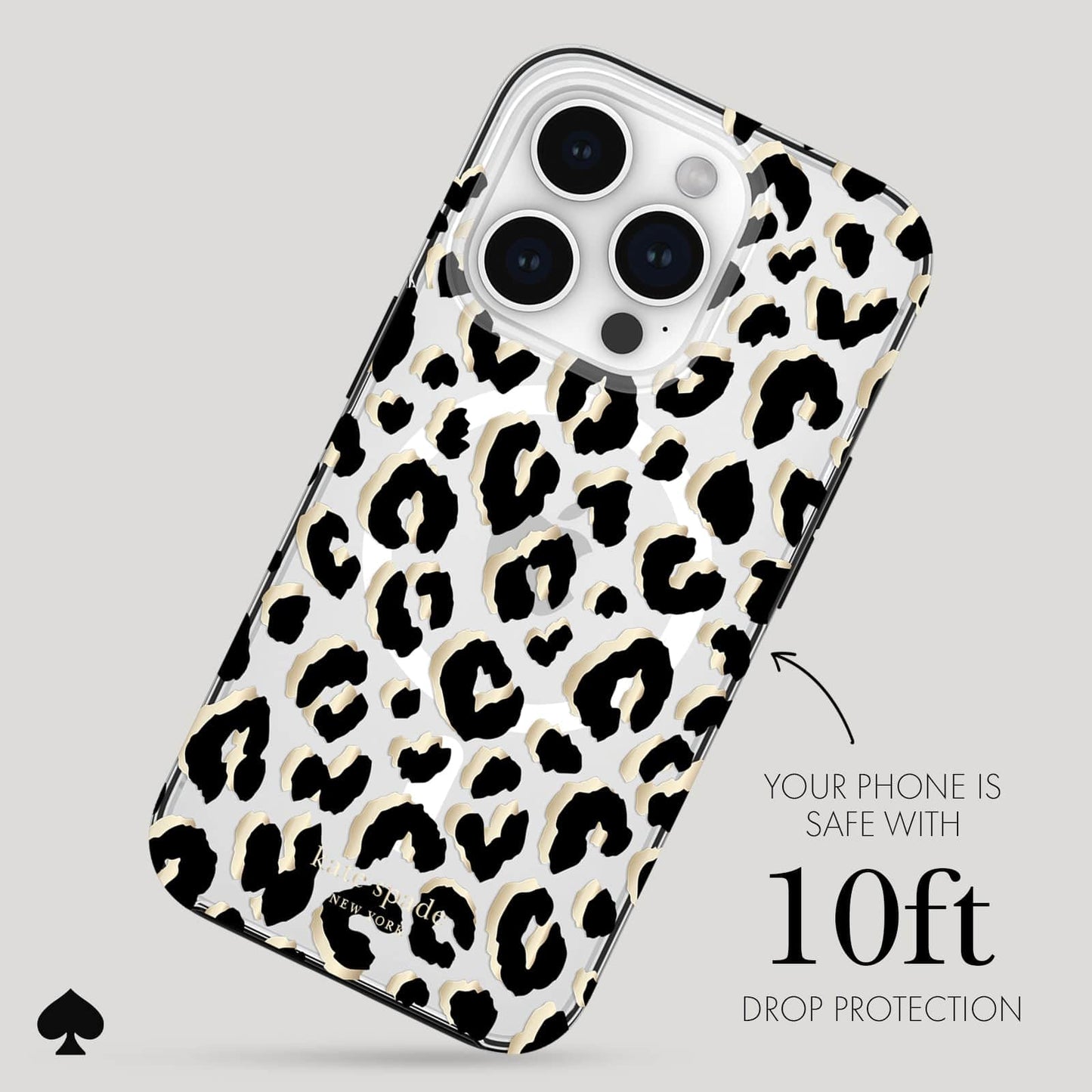 kate spade new york City Leopard MagSafe - iPhone 15 Pro