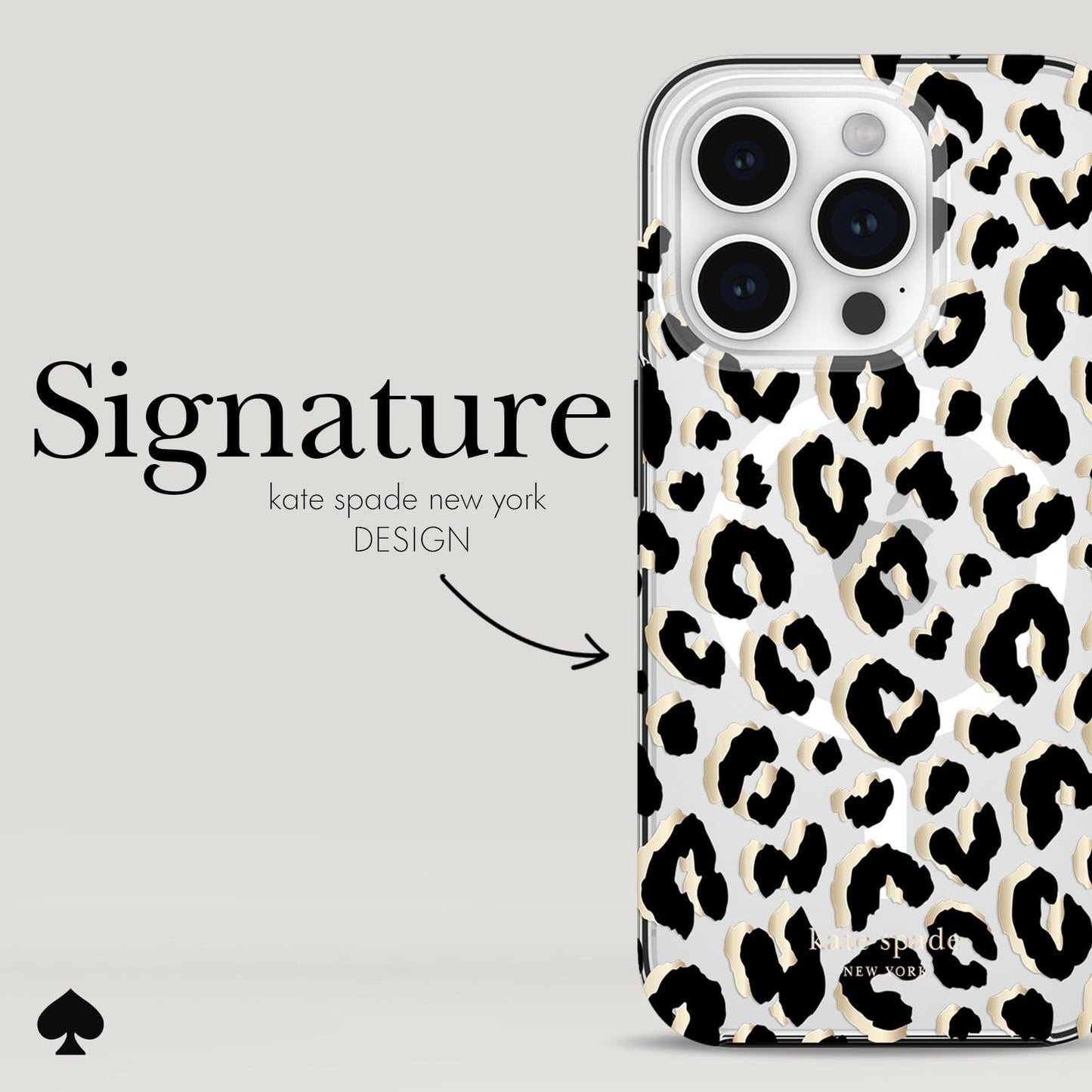 kate spade new york City Leopard MagSafe - iPhone 15 Pro