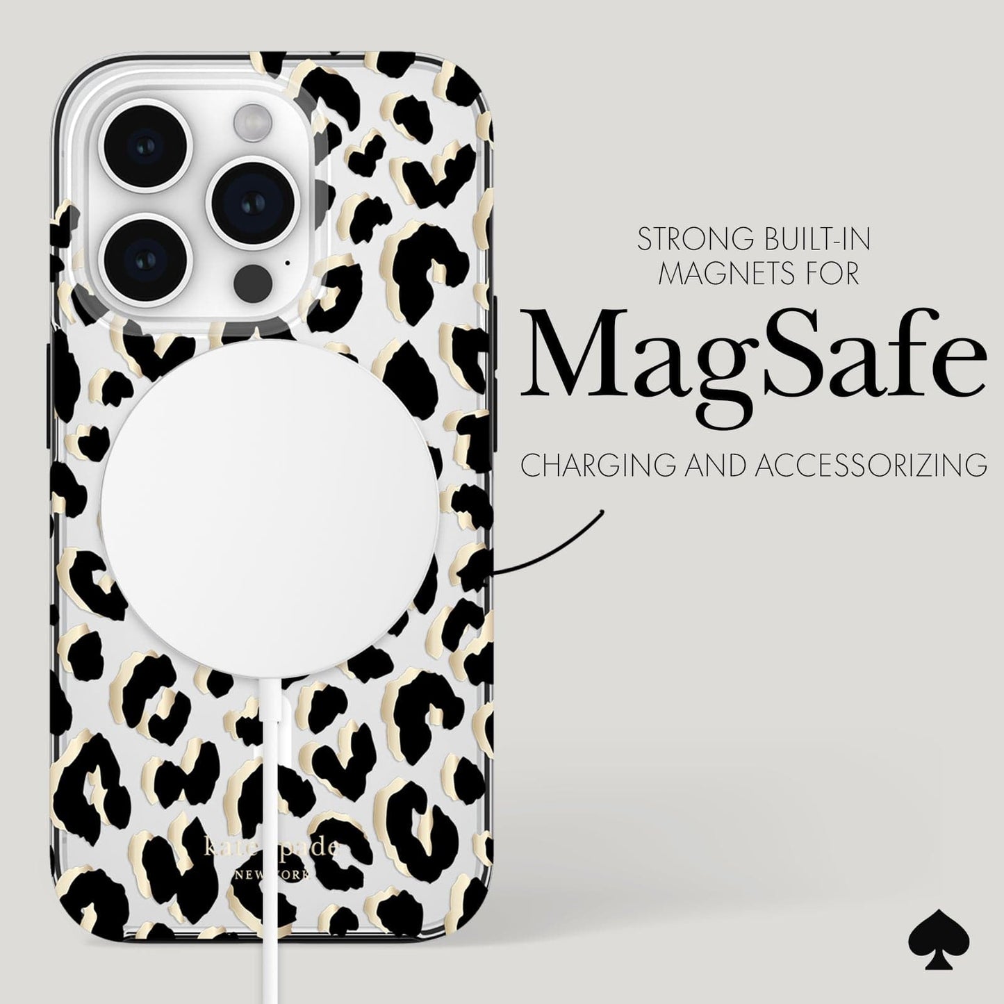 kate spade new york City Leopard MagSafe - iPhone 15 Pro