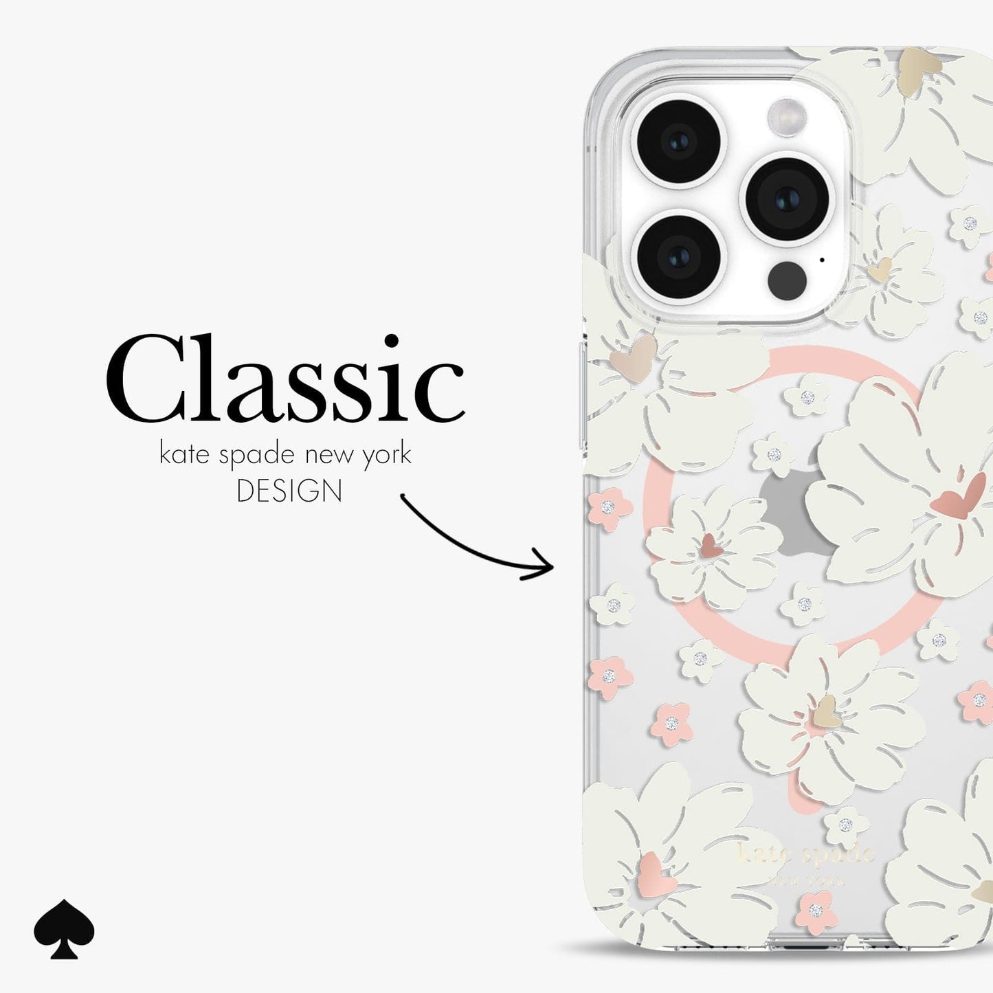 kate spade new york Classic Peony MagSafe - iPhone 15 Pro