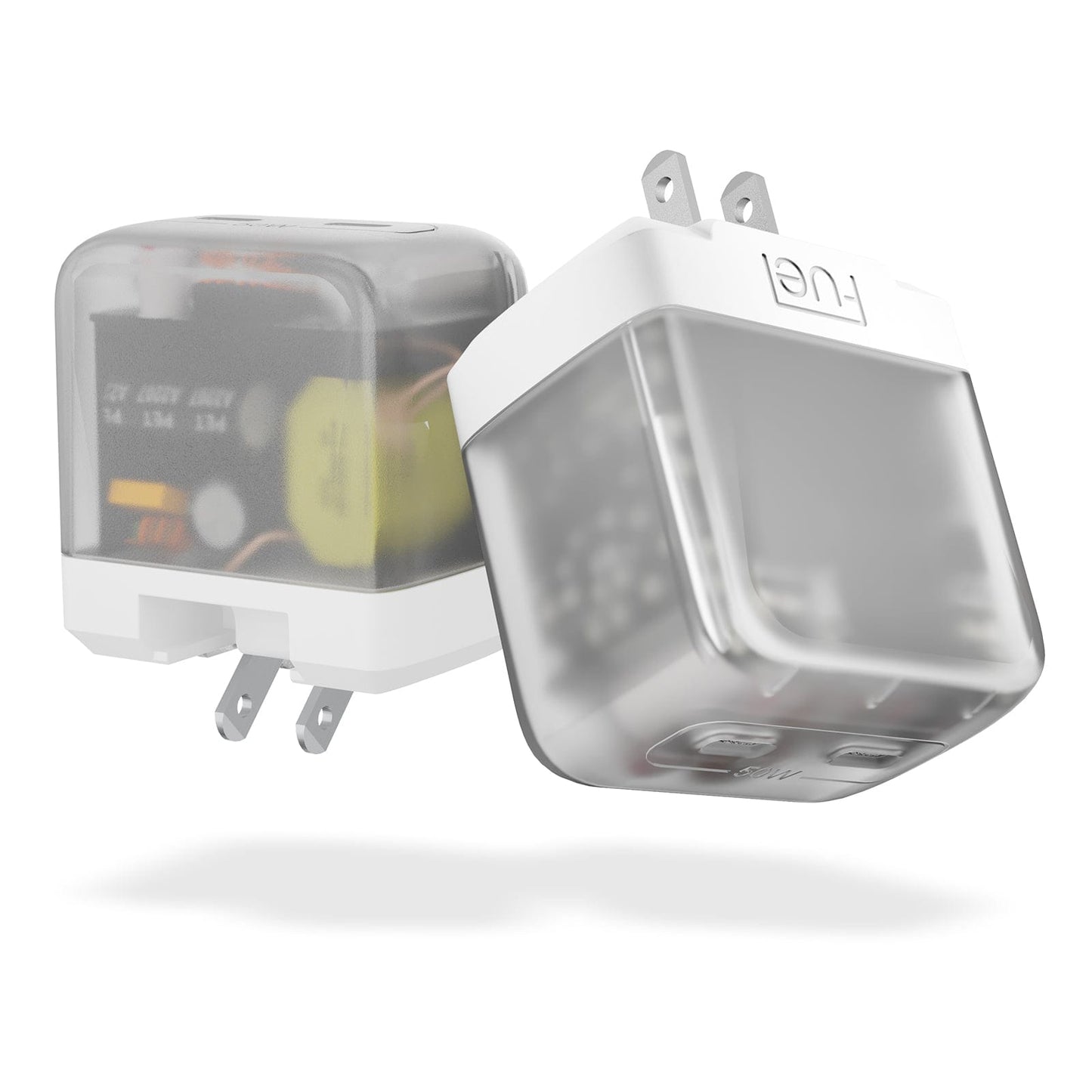 FUEL 50W Dual USB C Wall Charger (Frosted White) - Fast Charger