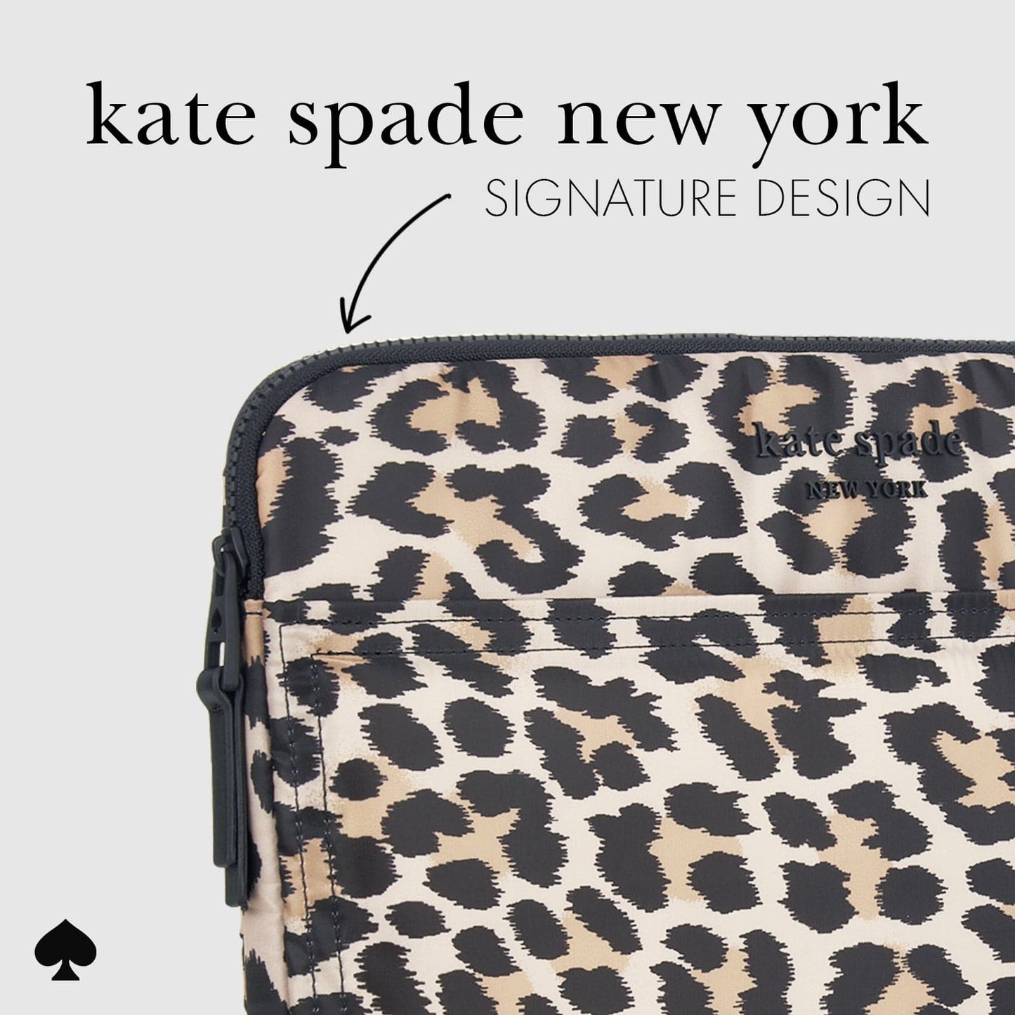 kate spade new york Classic Leopard Puffer Sleeve - Laptop Sleeve 16"
