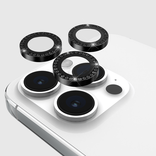 kate spade new york Aluminum Ring Camera Lens Protector Set in Stone Nightfall - iPhone 15 Pro / Pro Max