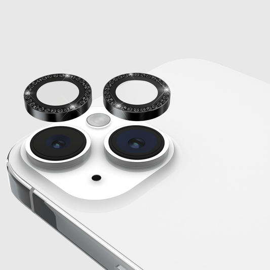 kate spade new york Aluminum Ring Camera Lens Protector Set in Stone Nightfall - iPhone 15 / 15 Plus