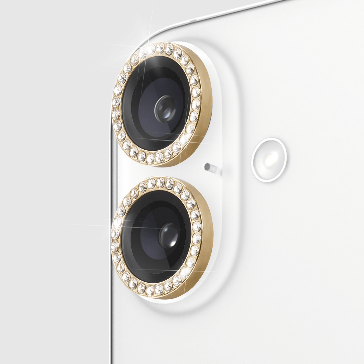kate spade new york Aluminum Ring Camera Lens Protector Set in Stone - iPhone 16 / 16 Plus