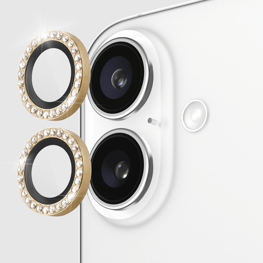 kate spade new york Aluminum Ring Camera Lens Protector Set in Stone - iPhone 16 / 16 Plus