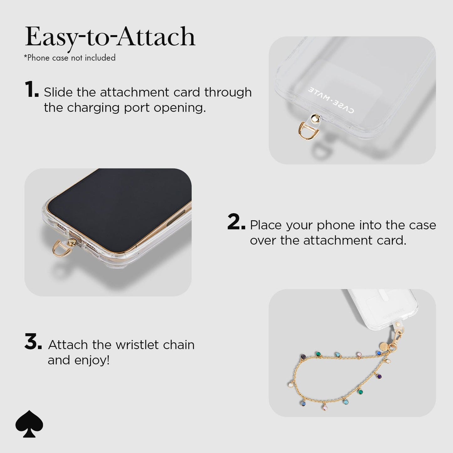 kate spade new york High Shine Phone Charm